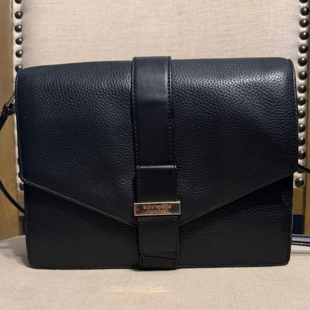 Kate Spade Black Pebbled Leather Crossbody Bag WELL LOVED